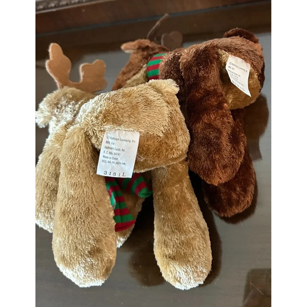 Vintage Pair Hallmark Rhonda & Rodney Reindeer‎ Plush Soft Toy Rodney & Friends